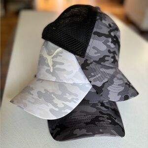 Set of 2 black Puma adjustable trucker ball caps